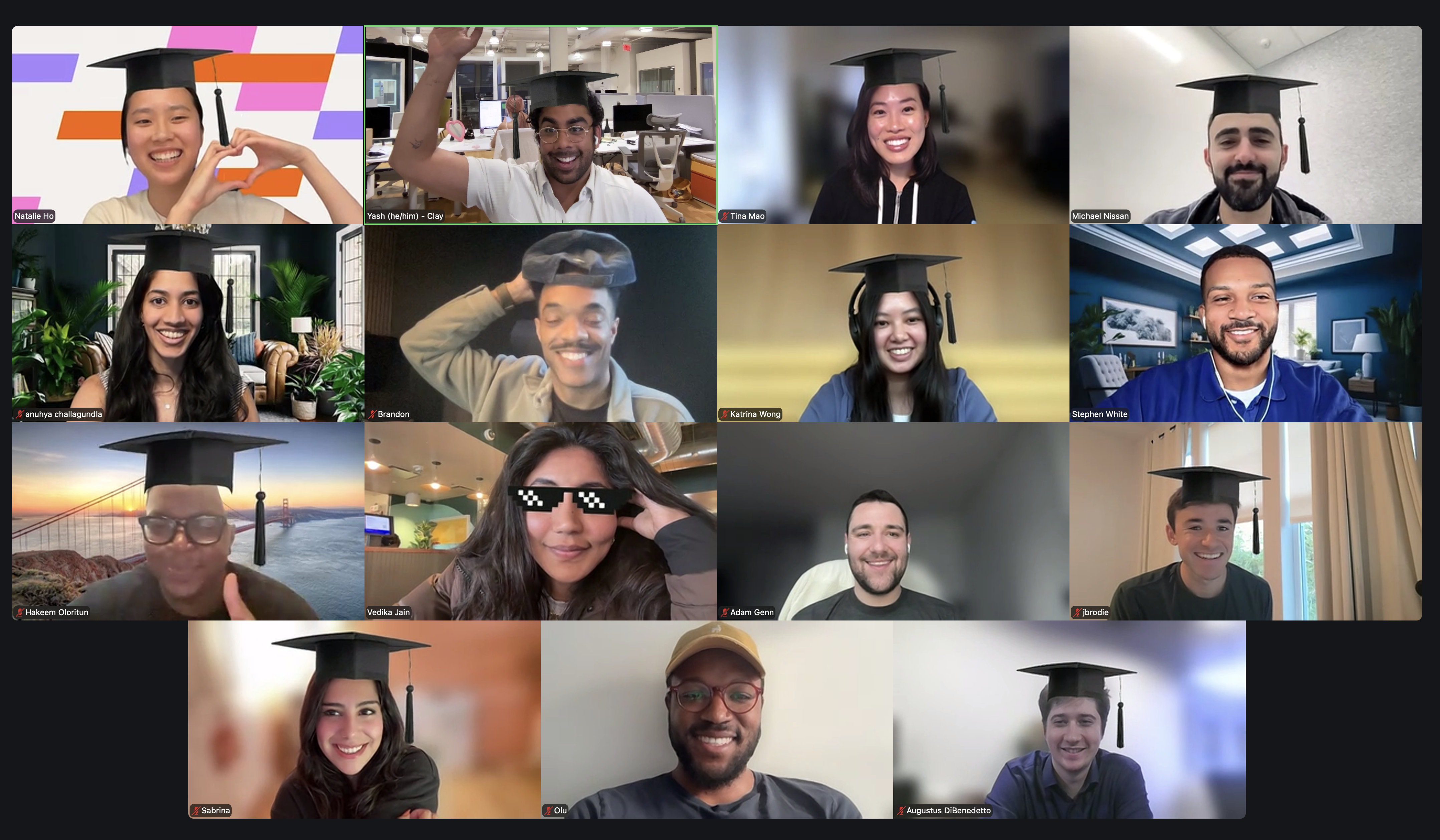 Cohort 01 graduation Zoom call